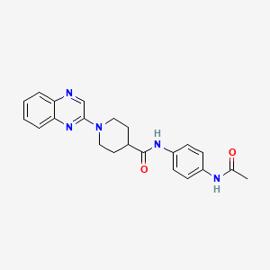 N-(4-acetamidophenyl)-1-(quinoxalin-2-yl)piperidine-4-carboxamide