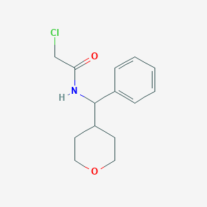 2-Chloro-N-[oxan-4-yl(phenyl)methyl]acetamide