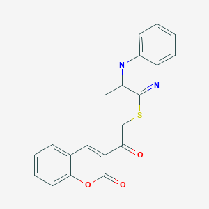 3-{2-[(3-methylquinoxalin-2-yl)sulfanyl]acetyl}-2H-chromen-2-one