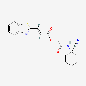 [2-[(1-cyanocyclohexyl)amino]-2-oxoethyl] (E)-3-(1,3-benzothiazol-2-yl)prop-2-enoate