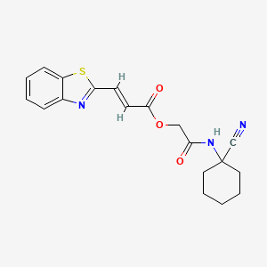 molecular formula C19H19N3O3S B2755592 [2-[(1-cyanocyclohexyl)amino]-2-oxoethyl] (E)-3-(1,3-benzothiazol-2-yl)prop-2-enoate CAS No. 878084-17-4