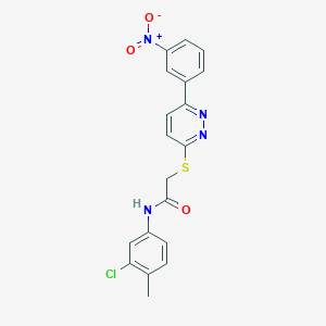 N-(3-chloro-4-methylphenyl)-2-[6-(3-nitrophenyl)pyridazin-3-yl]sulfanylacetamide