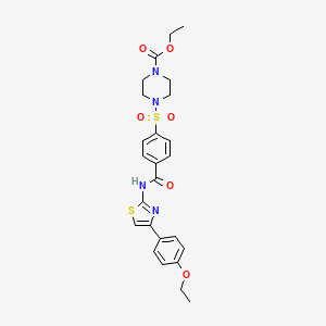 Ethyl 4-((4-((4-(4-ethoxyphenyl)thiazol-2-yl)carbamoyl)phenyl)sulfonyl)piperazine-1-carboxylate