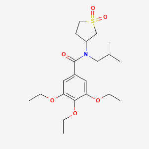 molecular formula C21H33NO6S B2755606 N-(1,1-dioxidotetrahydrothiophen-3-yl)-3,4,5-triethoxy-N-isobutylbenzamide CAS No. 898425-28-0