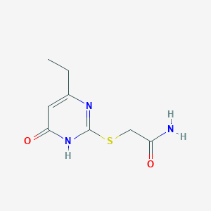 molecular formula C8H11N3O2S B2755607 2-((4-Ethyl-6-oxo-1,6-dihydropyrimidin-2-yl)thio)acetamide CAS No. 900719-58-6