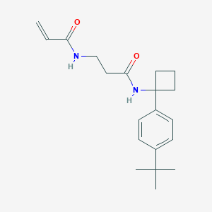 molecular formula C20H28N2O2 B2755609 N-[1-(4-Tert-butylphenyl)cyclobutyl]-3-(prop-2-enoylamino)propanamide CAS No. 2361691-47-4