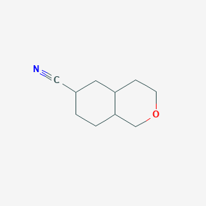 molecular formula C10H15NO B2755617 3,4,4a,5,6,7,8,8a-Octahydro-1H-isochromene-6-carbonitrile CAS No. 2107023-04-9