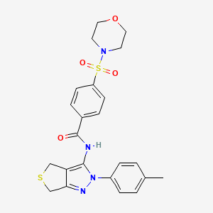 4-(morpholinosulfonyl)-N-(2-(p-tolyl)-4,6-dihydro-2H-thieno[3,4-c]pyrazol-3-yl)benzamide