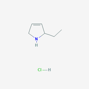molecular formula C6H12ClN B2755624 2-Ethyl-2,5-dihydro-1H-pyrrole hydrochloride CAS No. 1177359-87-3; 1609403-44-2