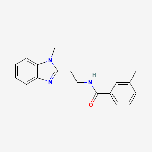molecular formula C18H19N3O B2755626 3-methyl-N-[2-(1-methyl-1H-benzimidazol-2-yl)ethyl]benzamide CAS No. 850922-06-4