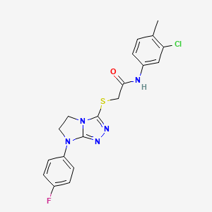 N-(3-chloro-4-methylphenyl)-2-{[7-(4-fluorophenyl)-5H,6H,7H-imidazo[2,1-c][1,2,4]triazol-3-yl]sulfanyl}acetamide