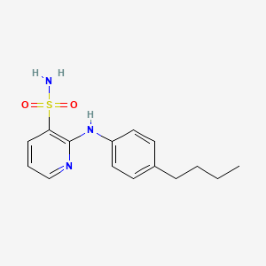 molecular formula C15H19N3O2S B2755629 2-[(4-丁基苯基)氨基]吡啶-3-磺酰胺 CAS No. 1340973-98-9