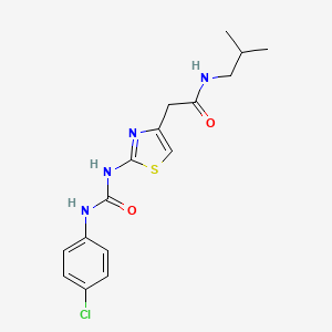 2-(2-(3-(4-chlorophenyl)ureido)thiazol-4-yl)-N-isobutylacetamide
