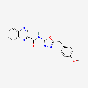 N-(5-(4-methoxybenzyl)-1,3,4-oxadiazol-2-yl)quinoxaline-2-carboxamide