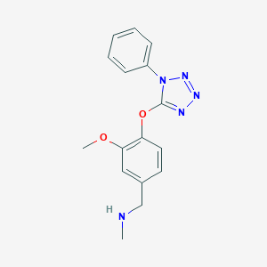 molecular formula C16H17N5O2 B275564 {3-methoxy-4-[(1-phenyl-1H-tetrazol-5-yl)oxy]benzyl}methylamine 