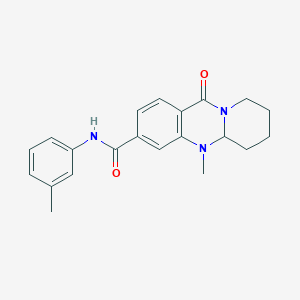 5-methyl-N-(3-methylphenyl)-11-oxo-5,6,7,8,9,11-hexahydro-5aH-pyrido[2,1-b]quinazoline-3-carboxamide