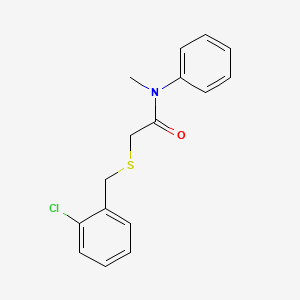 2-[(2-chlorophenyl)methylsulfanyl]-N-methyl-N-phenylacetamide