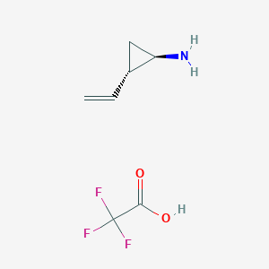 molecular formula C7H10F3NO2 B2755659 (1R,2S)-2-Ethenylcyclopropan-1-amine;2,2,2-trifluoroacetic acid CAS No. 2375249-94-6