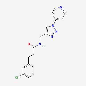 3-(3-chlorophenyl)-N-((1-(pyridin-4-yl)-1H-1,2,3-triazol-4-yl)methyl)propanamide
