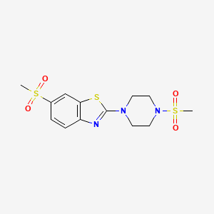 6-(Methylsulfonyl)-2-(4-(methylsulfonyl)piperazin-1-yl)benzo[d]thiazole