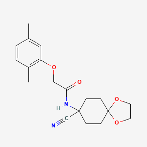 molecular formula C19H24N2O4 B2755668 N-{8-cyano-1,4-dioxaspiro[4.5]decan-8-yl}-2-(2,5-dimethylphenoxy)acetamide CAS No. 1333852-70-2
