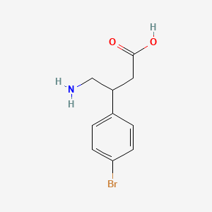 molecular formula C10H12BrNO2 B2755669 4-Amino-3-(4-bromophenyl)butanoic acid CAS No. 1134-46-9