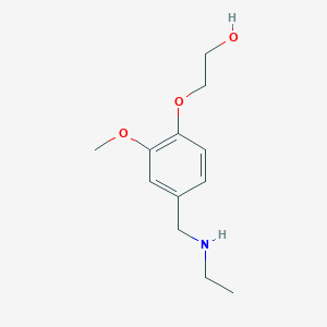 molecular formula C12H19NO3 B275567 2-{4-[(Ethylamino)methyl]-2-methoxyphenoxy}ethanol 