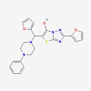 2-(Furan-2-yl)-5-(furan-2-yl(4-phenylpiperazin-1-yl)methyl)thiazolo[3,2-b][1,2,4]triazol-6-ol