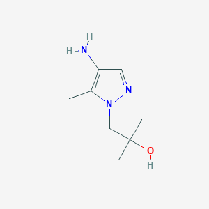 molecular formula C8H15N3O B2755675 1-(4-amino-5-methyl-1H-pyrazol-1-yl)-2-methylpropan-2-ol CAS No. 1374829-55-6