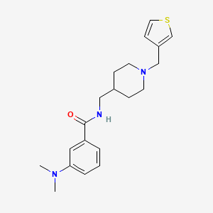 3-(dimethylamino)-N-((1-(thiophen-3-ylmethyl)piperidin-4-yl)methyl)benzamide