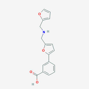 molecular formula C17H15NO4 B275568 3-(5-{[(Furan-2-ylmethyl)amino]methyl}furan-2-yl)benzoic acid 