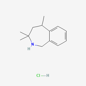 molecular formula C13H20ClN B2755681 3,3,5-Trimethyl-2,3,4,5-tetrahydro-1H-2-benzazepine hydrochloride CAS No. 1052525-07-1