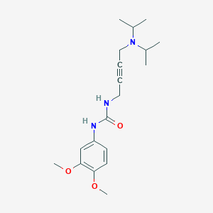 molecular formula C19H29N3O3 B2755684 1-(4-(Diisopropylamino)but-2-yn-1-yl)-3-(3,4-dimethoxyphenyl)urea CAS No. 1396803-26-1