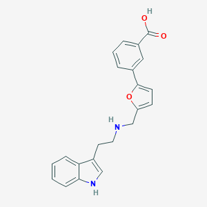 molecular formula C22H20N2O3 B275569 3-[5-({[2-(1H-indol-3-yl)ethyl]amino}methyl)-2-furyl]benzoic acid 