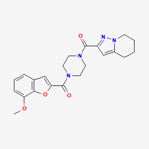 (4-(7-Methoxybenzofuran-2-carbonyl)piperazin-1-yl)(4,5,6,7-tetrahydropyrazolo[1,5-a]pyridin-2-yl)methanone