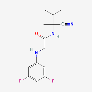 molecular formula C14H17F2N3O B2755693 N-(1-cyano-1,2-dimethylpropyl)-2-[(3,5-difluorophenyl)amino]acetamide CAS No. 1208759-72-1