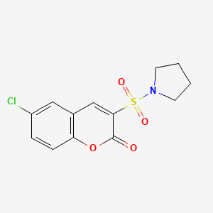 6-chloro-3-(pyrrolidin-1-ylsulfonyl)-2H-chromen-2-one
