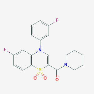 N-[4-({[3,5,6-trimethyl-2-(piperidin-1-ylcarbonyl)-1-benzofuran-7-yl]sulfonyl}amino)phenyl]acetamide