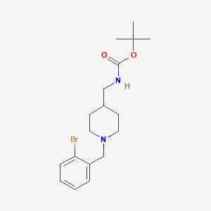 molecular formula C18H27BrN2O2 B2755699 叔丁基[1-(2-溴苯甲基)哌啶-4-基]甲基氨基甲酸酯 CAS No. 1286275-89-5