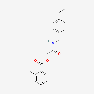 molecular formula C19H21NO3 B2755700 2-((4-Ethylbenzyl)amino)-2-oxoethyl 2-methylbenzoate CAS No. 1241984-72-4