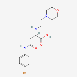 molecular formula C16H22BrN3O4 B2755702 4-((4-Bromophenyl)amino)-2-((2-morpholinoethyl)amino)-4-oxobutanoic acid CAS No. 1096689-88-1