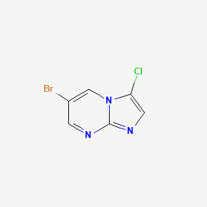 molecular formula C6H3BrClN3 B2755703 6-溴-3-氯咪唑并[1,2-a]嘧啶 CAS No. 1019025-49-0