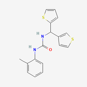 molecular formula C17H16N2OS2 B2755704 1-(噻吩-2-基(噻吩-3-基)甲基)-3-(邻甲苯基)脲 CAS No. 2034513-29-4