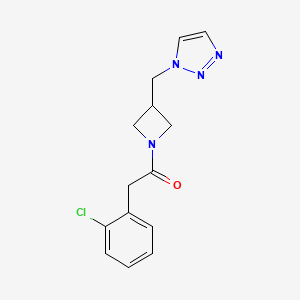 2-(2-Chlorophenyl)-1-[3-(triazol-1-ylmethyl)azetidin-1-yl]ethanone