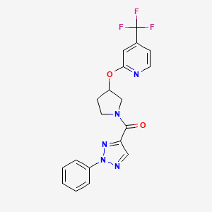 (2-phenyl-2H-1,2,3-triazol-4-yl)(3-((4-(trifluoromethyl)pyridin-2-yl)oxy)pyrrolidin-1-yl)methanone