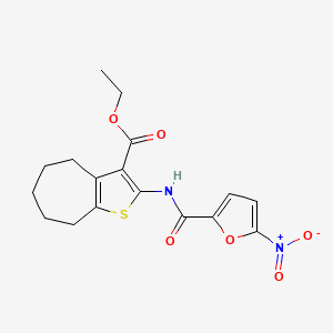 ethyl 2-(5-nitrofuran-2-carboxamido)-5,6,7,8-tetrahydro-4H-cyclohepta[b]thiophene-3-carboxylate