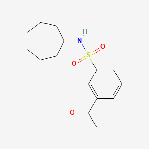 3-acetyl-N-cycloheptylbenzene-1-sulfonamide