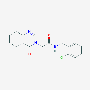 molecular formula C17H18ClN3O2 B2755716 N-(2-chlorobenzyl)-2-(4-oxo-5,6,7,8-tetrahydroquinazolin-3(4H)-yl)acetamide CAS No. 1251710-67-4