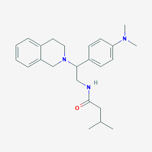N-(2-(3,4-dihydroisoquinolin-2(1H)-yl)-2-(4-(dimethylamino)phenyl)ethyl)-3-methylbutanamide