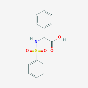 molecular formula C14H13NO4S B2755733 Phenyl[(phenylsulfonyl)amino]acetic acid CAS No. 271599-72-5